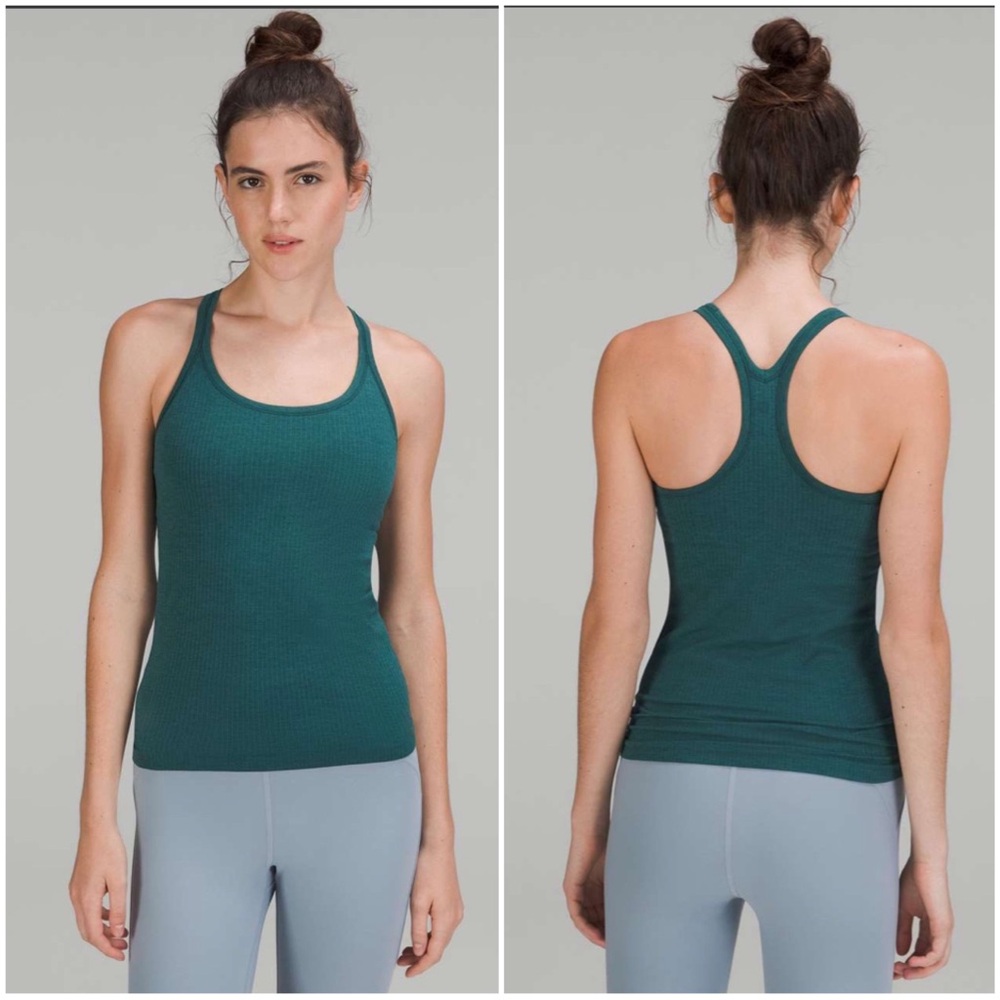 Lululemon Ebb to Street Tank - Jasper Green - Size 4